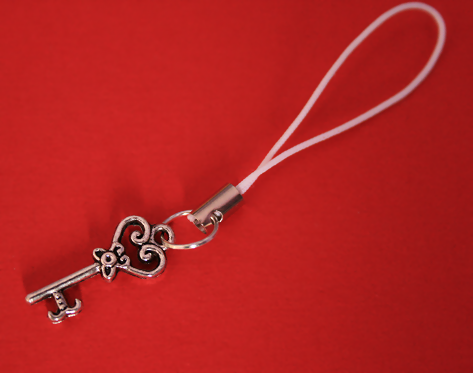 Heart Key Phone Strap