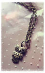 Owl Charm Necklace by MythicalFolk