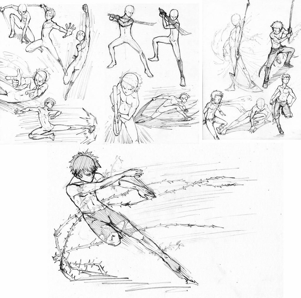 Battle Pose Practice by MondoArt on DeviantArt