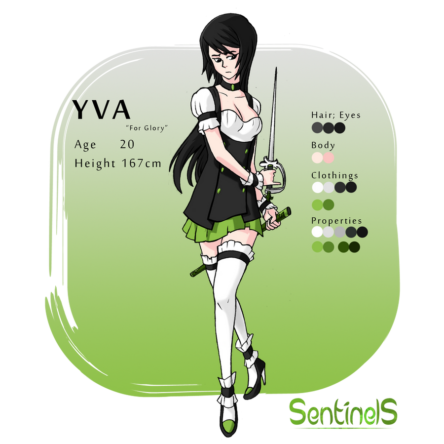 character profile sheet Yva