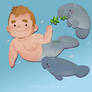 Chibi Bear And Manatees