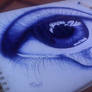 Blue ballpoint eye