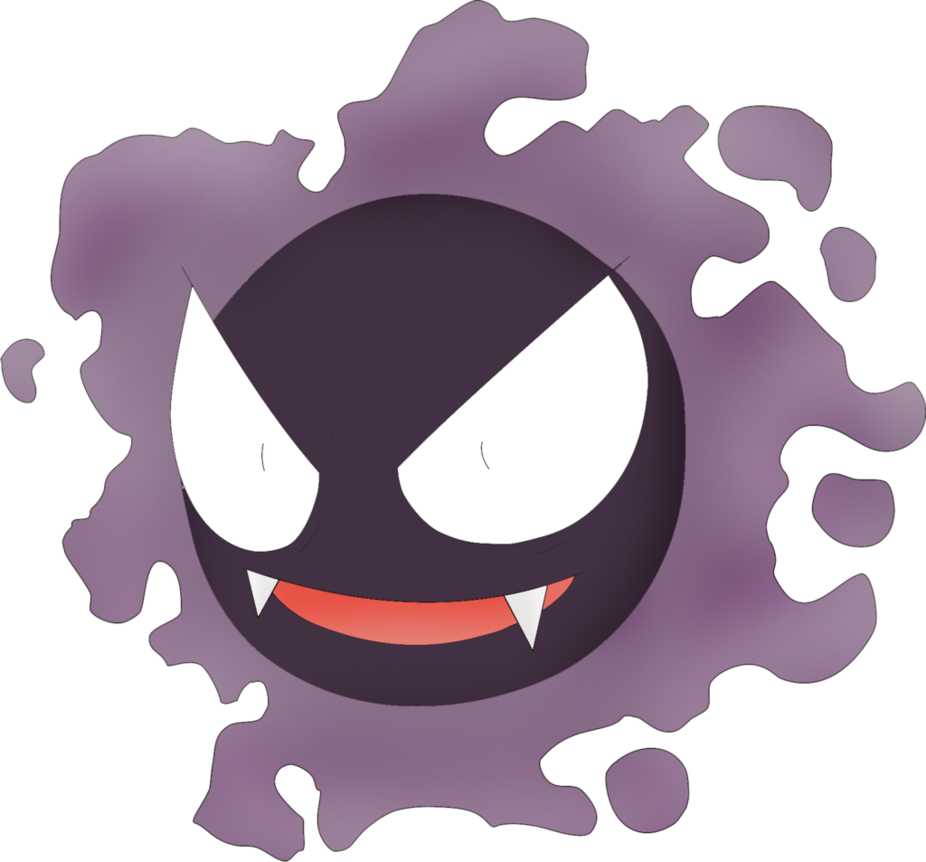 Colored Gastly by InuKawaiiLover on DeviantArt