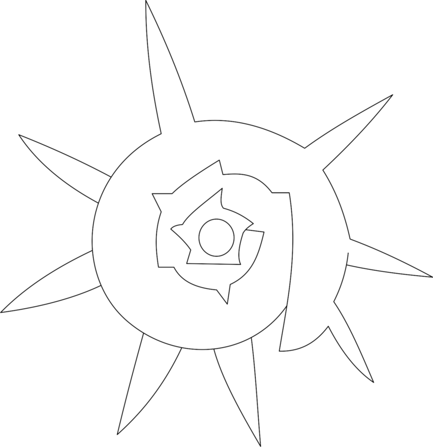 Lineart of Spike Shell Badge by InuKawaiiLover on DeviantArt