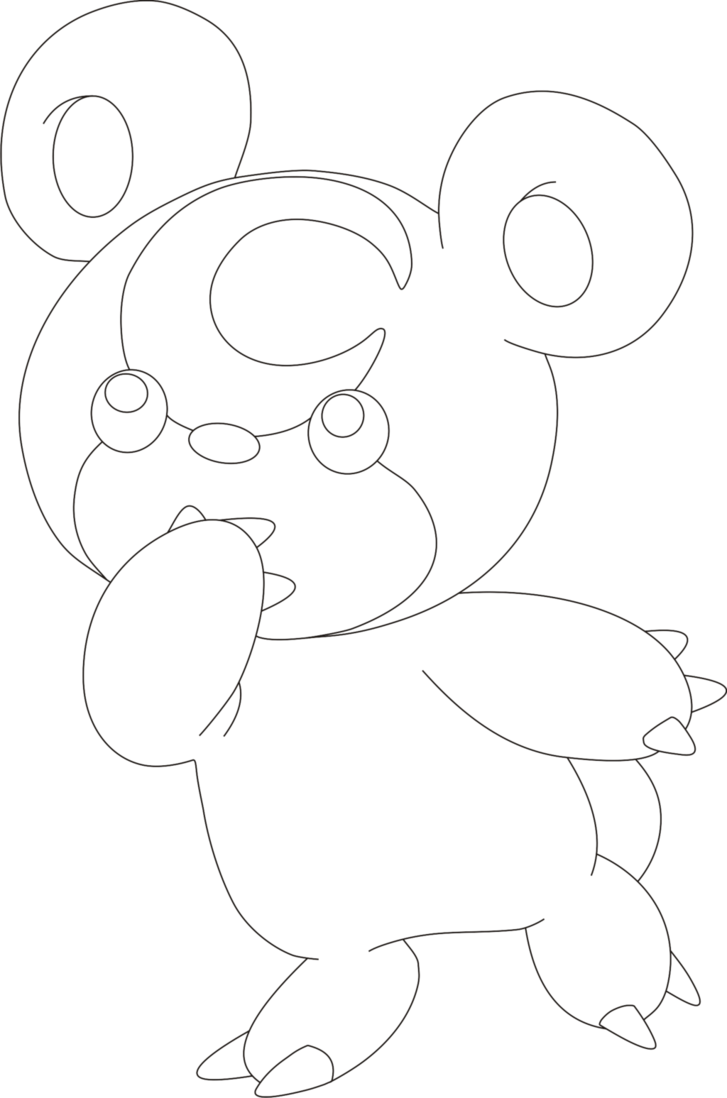 Pokemon Teddiursa Coloring Pages pokemon-teddiursa-coloring-pages