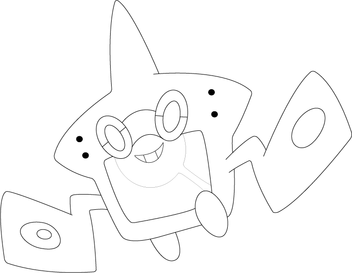 Lineart of Rotom in dex form by InuKawaiiLover on DeviantArt