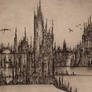Fantasy cityscape sketch 2