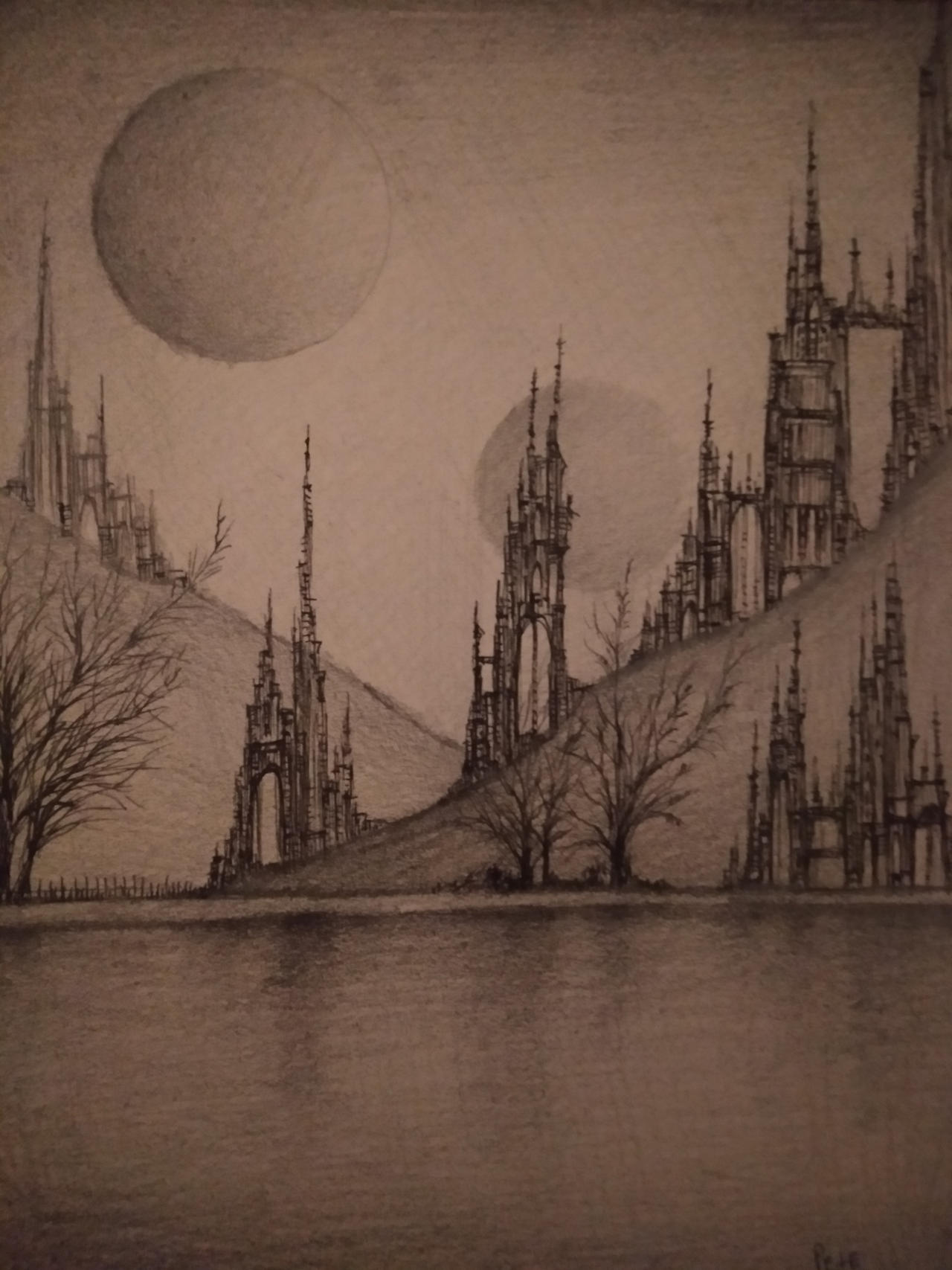 Fantasy Drawing Basic How To Draw A Fantasy Landscape Step By Step