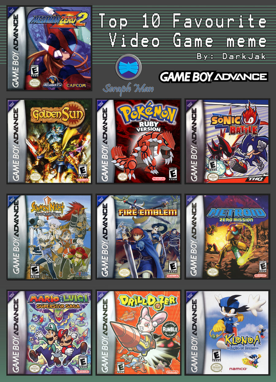 10 Gameboy Advance Games by shadow-ice on DeviantArt