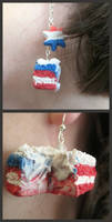 4th of July Cake Earrings