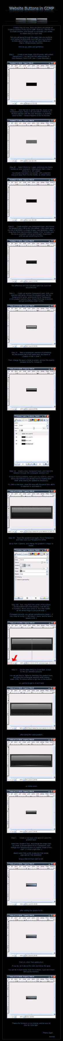 Vista Website Button in GIMP