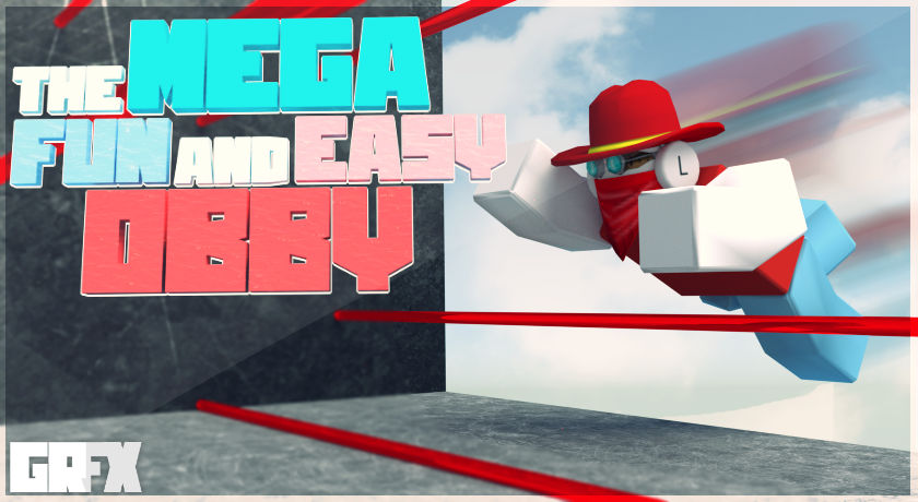 The Mega Fun And Easy Obby Thumbnail Four By Grfxstudio On Deviantart - roblox easy obby