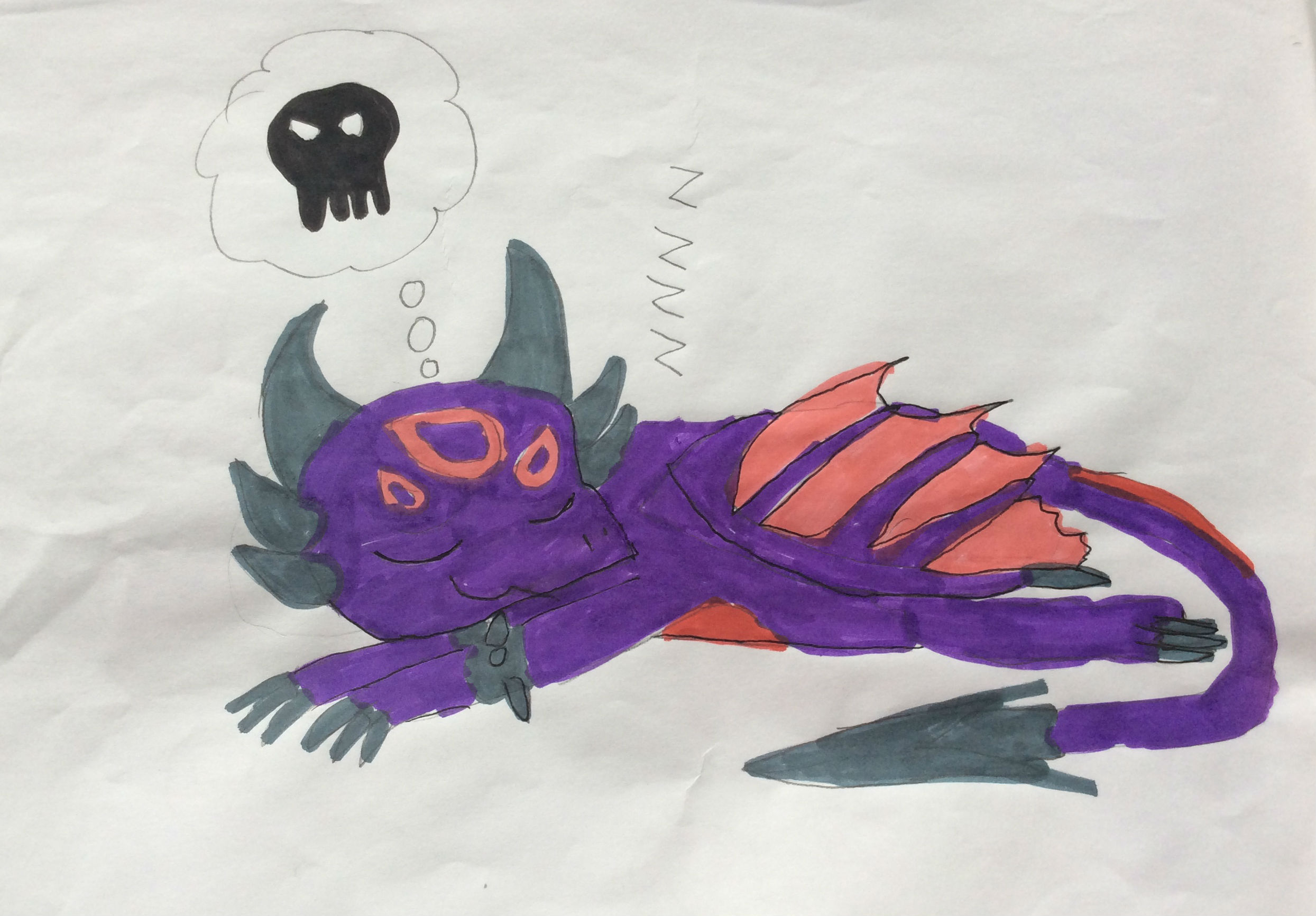 Skylanders Cynder taking a nap