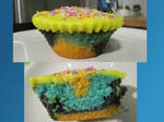 Rainbow cupcake by Sia-Mon