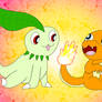 Chikorita and Charmander