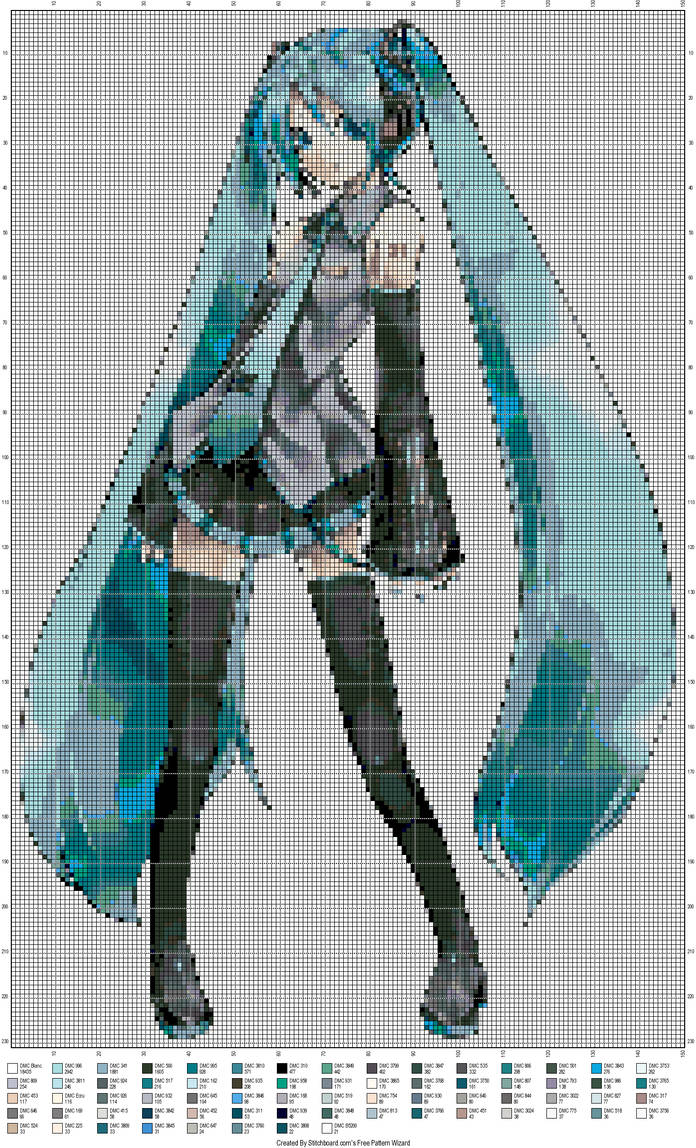 Miku pattern by daisypi on DeviantArt