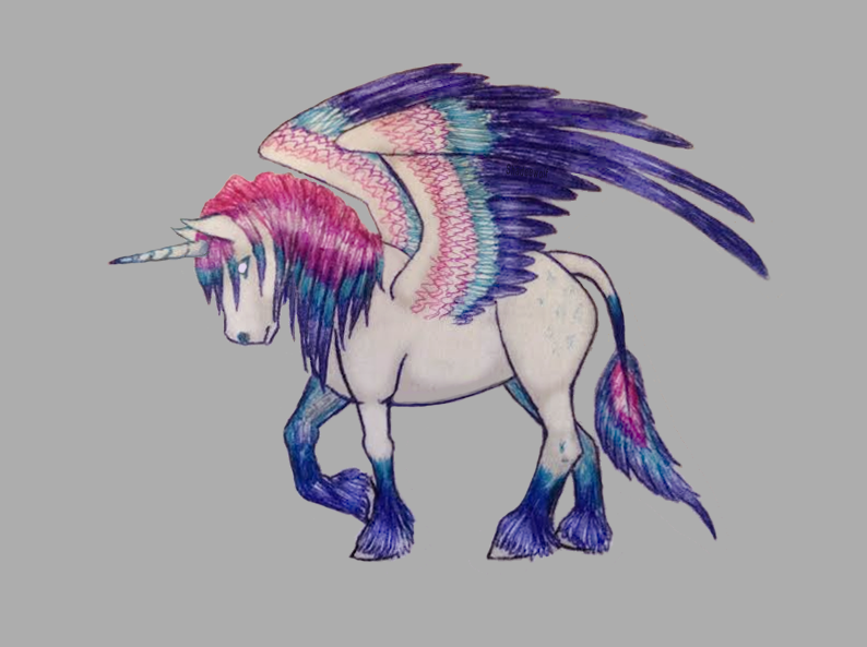 Ballpoint Winged Unicorn