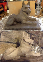 Fen'Harel clay sculpture WIP.