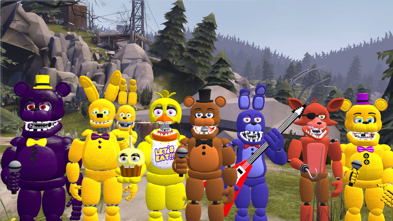 Fredbear And Friends In Forest by SHadowBonnie76 on DeviantArt