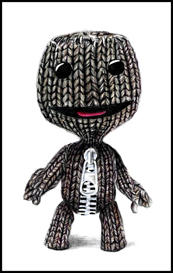 Sackboy - colored pencil