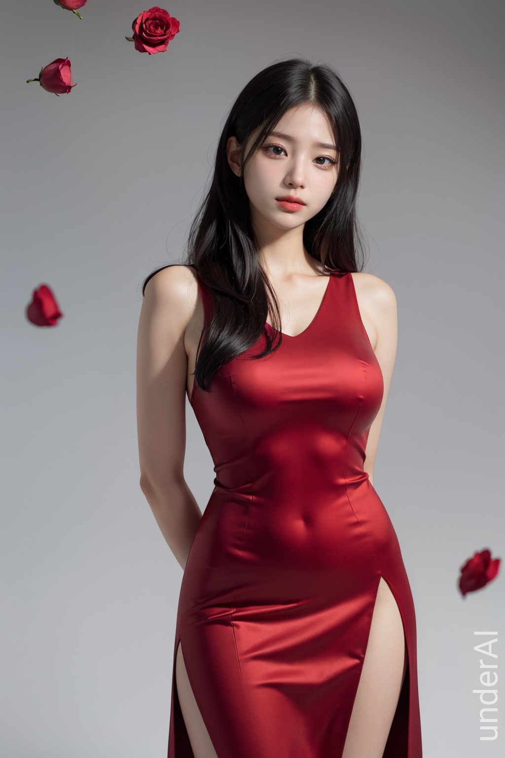 Deviantart Underai red dress in roses by underAI on DeviantArt