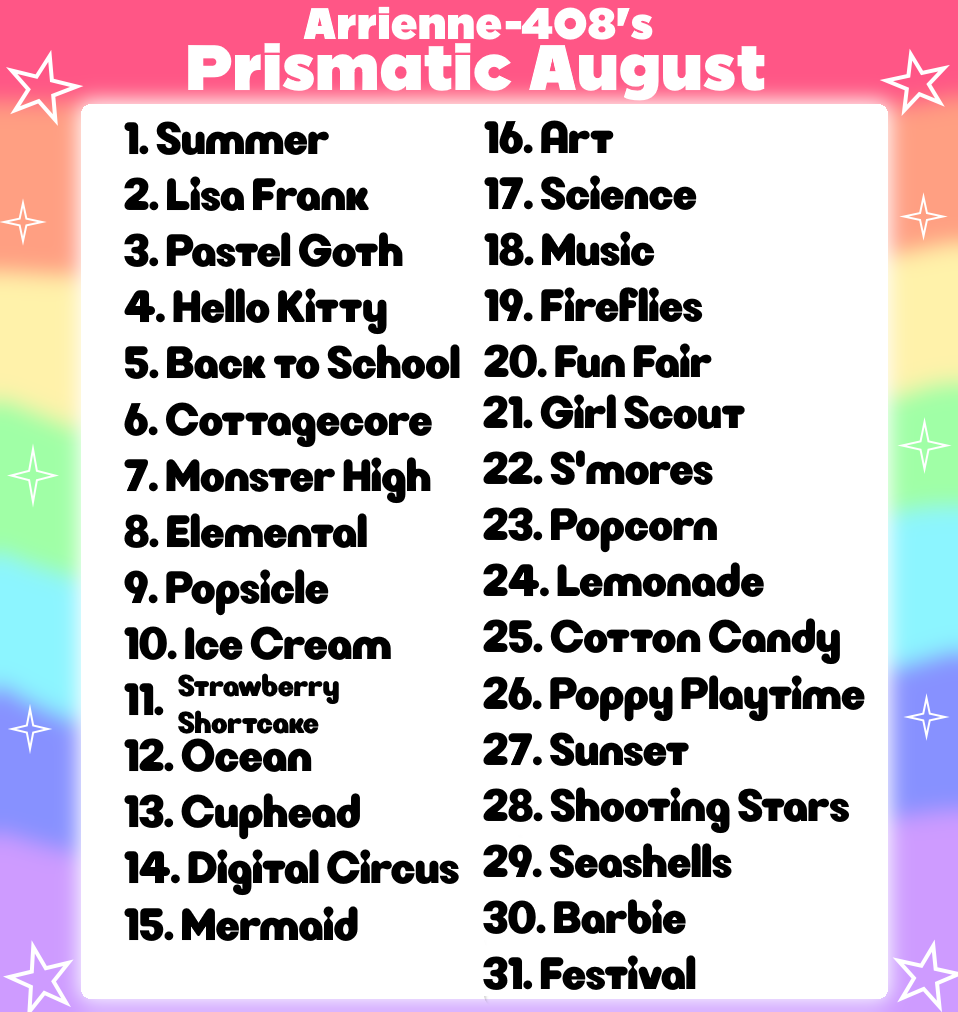 Prismatic August 2024 Prompts