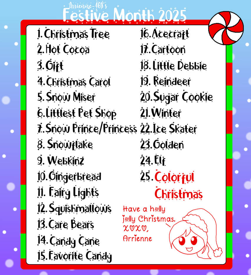 Festive Month 2025 Prompt List