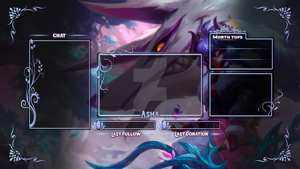 Twitch League of Legends Overlay - JUST CHATTING by Alenarya on
