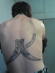 Back tattoo first session