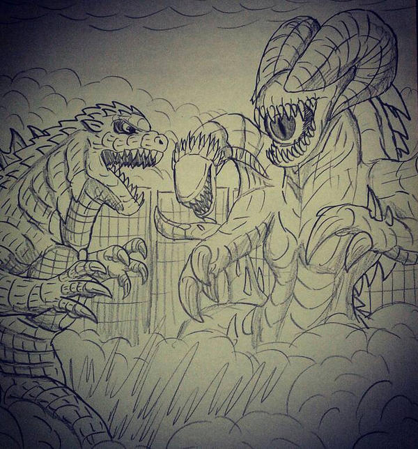 Godzilla Gar Godzilla vs Gargorgon by Erickzilla on DeviantArt