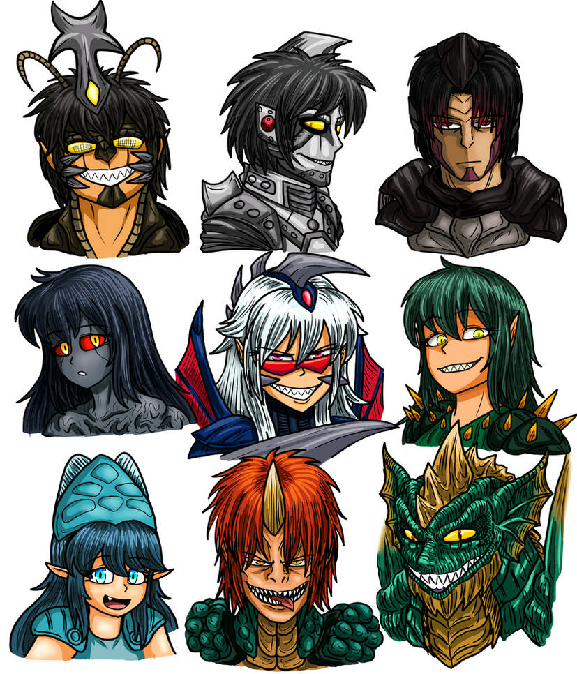 Atarster AKS Series 2 (Character Head Sketches) by Erickzilla on DeviantArt