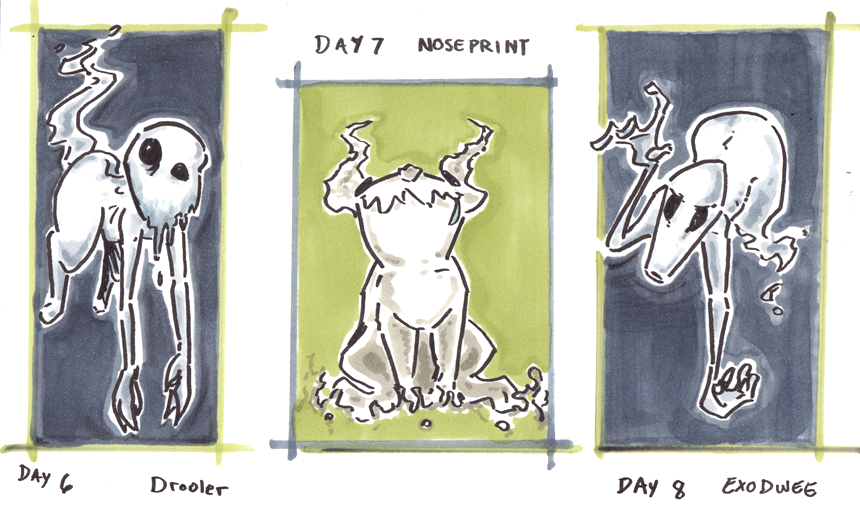 30characters days 6-8 ghostly trio