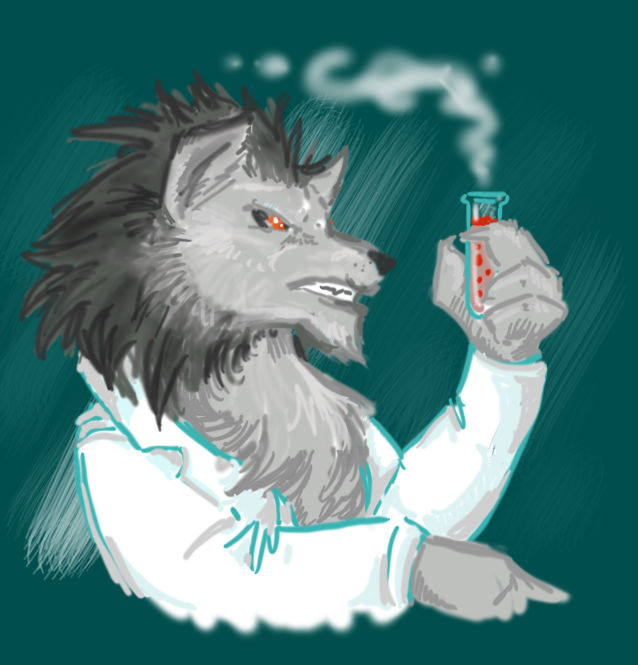 a very scientific werewolf by not-fun on DeviantArt