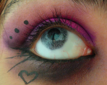 Pink and purple makeup