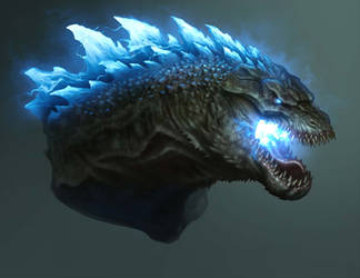 Godzilla Head Design-Atomic Breath