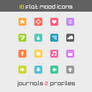 16 Flat Mood Icons