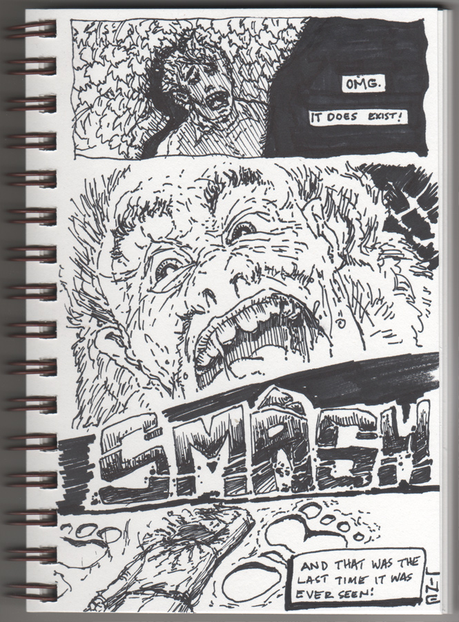 04 23 2012 Daily Draw Bigfoot April Doodle Challen