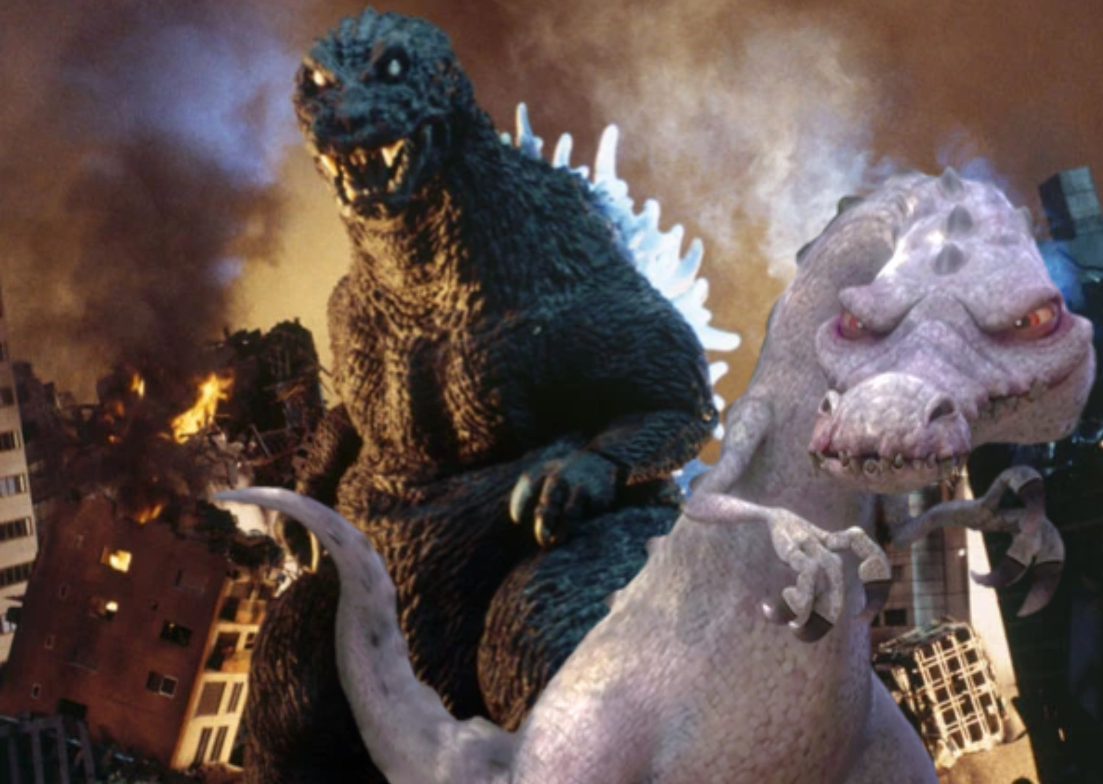 GMK Godzilla and Rudy Scares At Instert by KingdomJurassic on DeviantArt