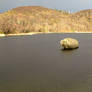 a rock ON the water?