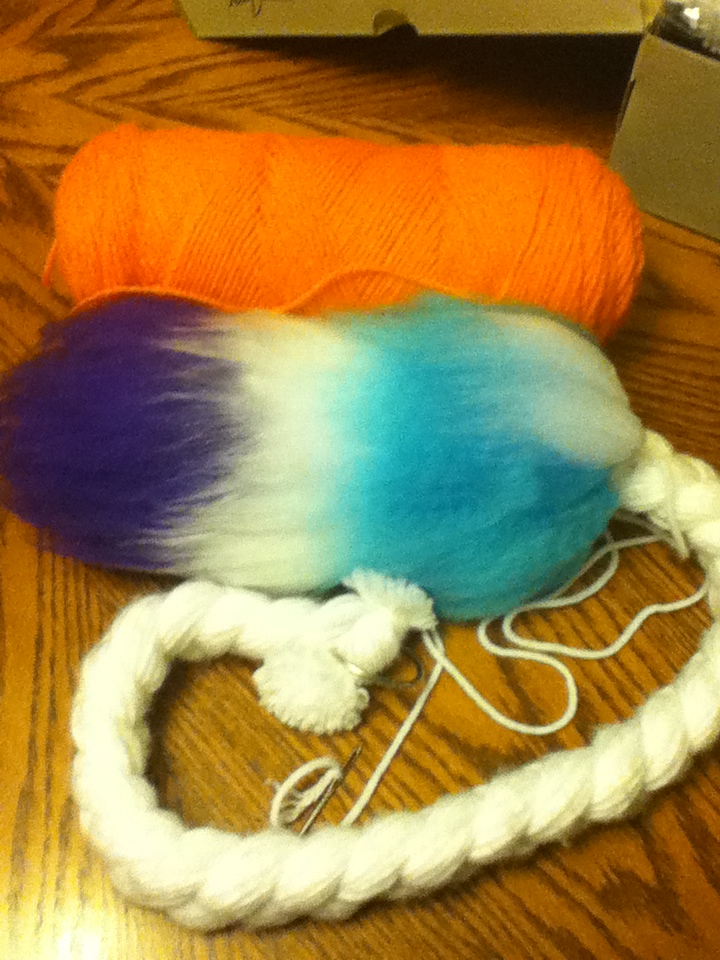 Technicolor Yarn Tail WIP 3