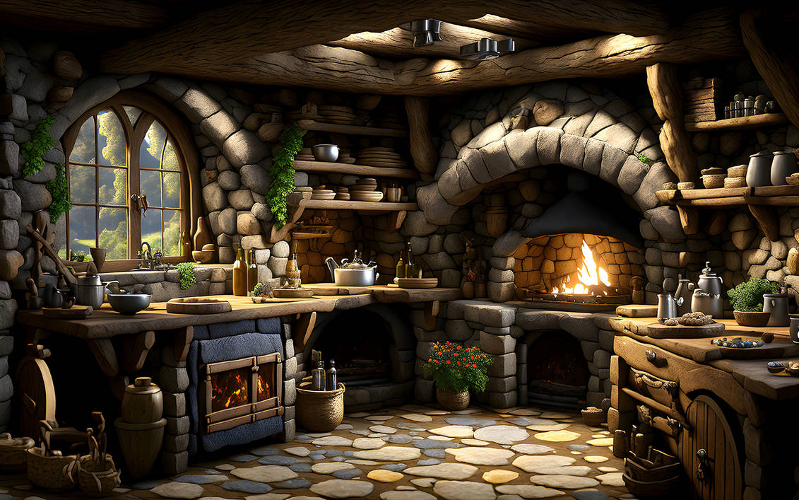 Hobbit Kitchen by ARTofZNEROL on DeviantArt