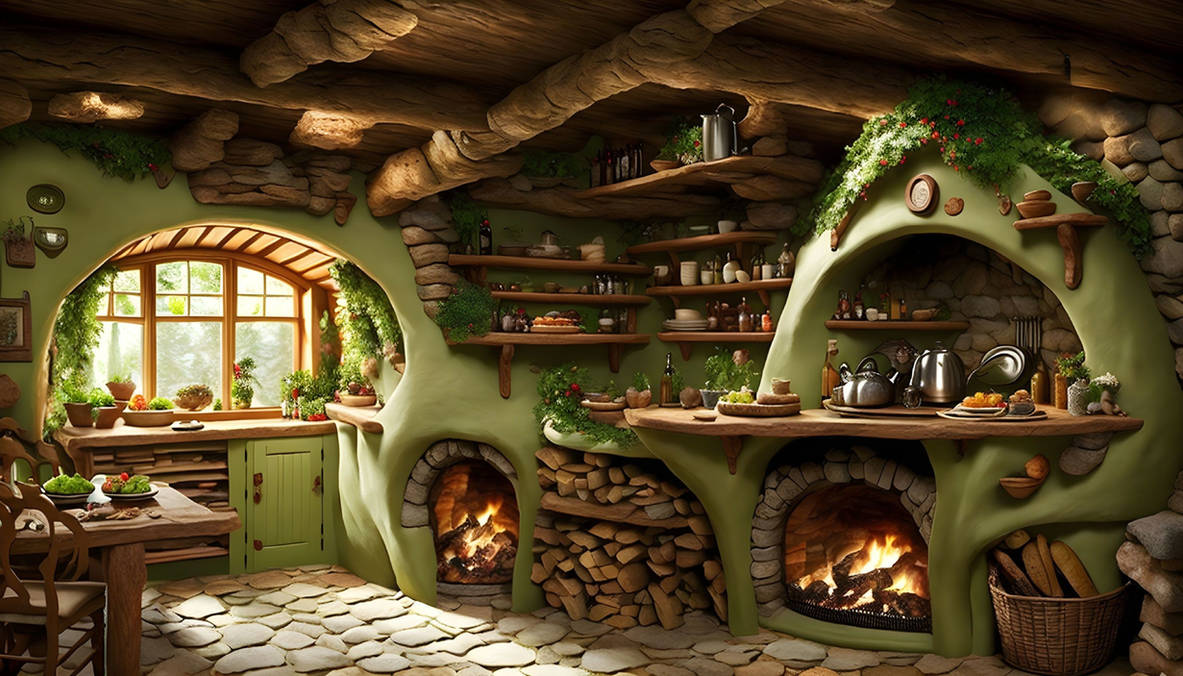 Inside a Hobbit Kitchen by ARTofZNEROL on DeviantArt