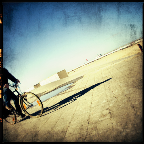 cycling by the sea