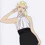 Fashion illustration of dress