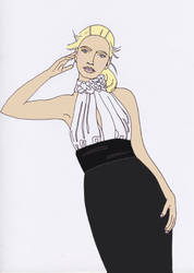 Fashion illustration of dress