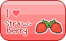 I Love Strawberry Stamp by sosogirl123