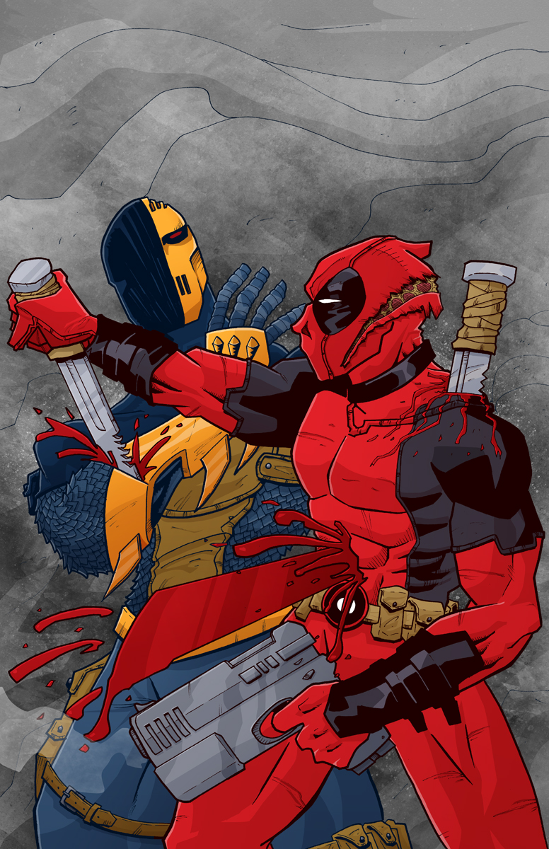 low rez Deadpool vs Deathstroke color 