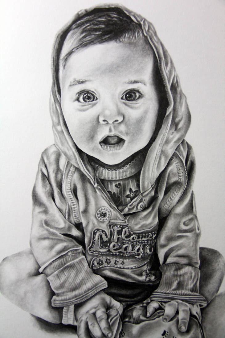 Baby child art portrait in pencil drawing by iigurrydaddyii on ...