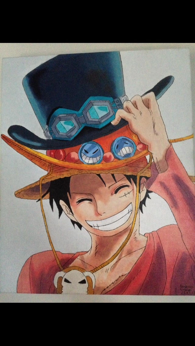Luffy With Sabo And Ace S Hats By Imwiizard On Deviantart Luffy With Sabo And Ace S Hats By Imwiizard On Deviantart