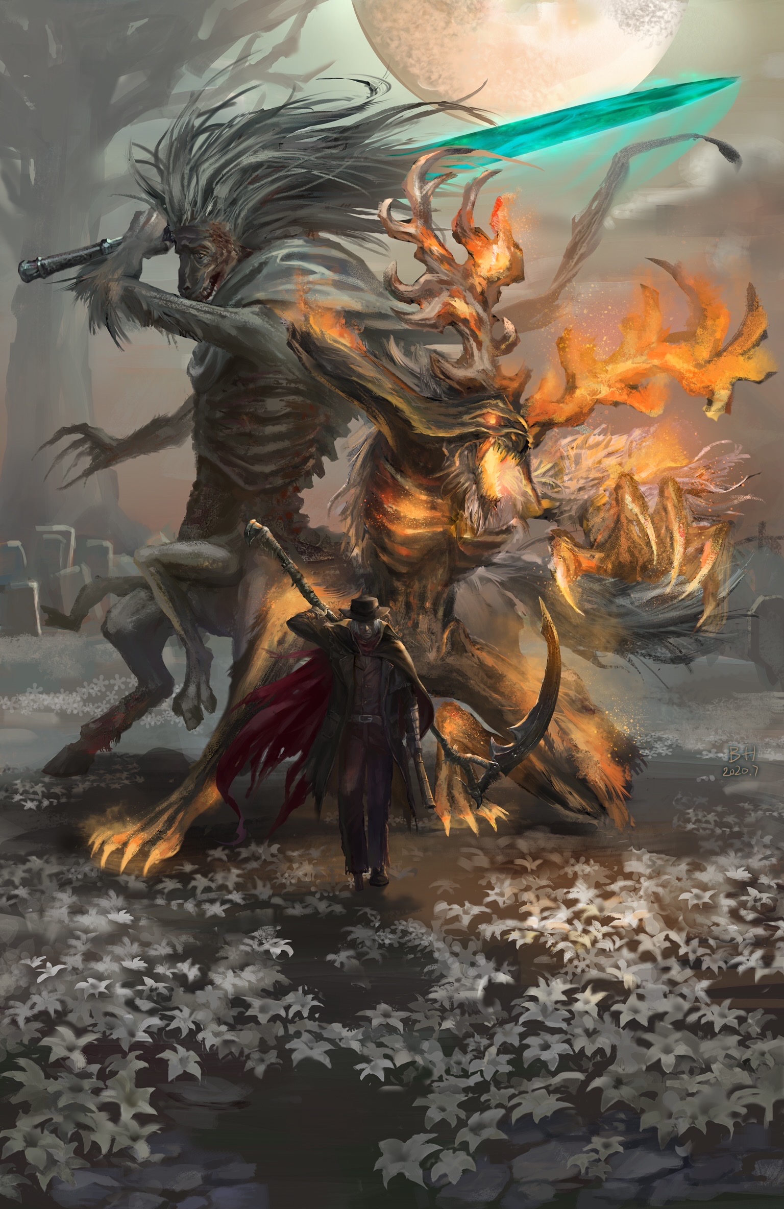 three men in bloodborne by YeastSoldier on DeviantArt